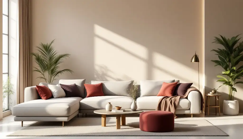 spotless cream coloured lounge